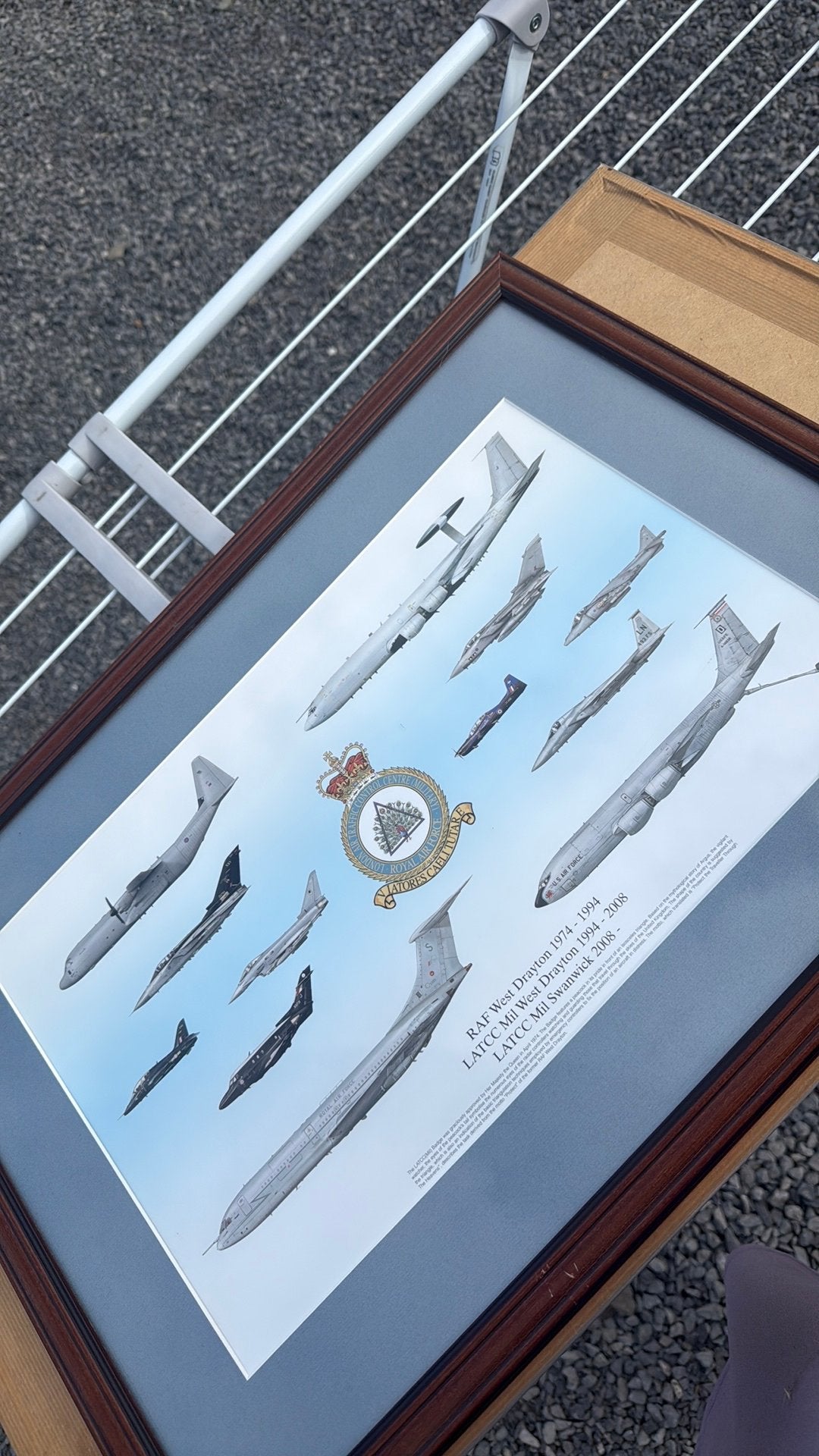 RAF - poster ingekaderd., Ophalen, Zo goed als nieuw, Kaart, Foto of Prent