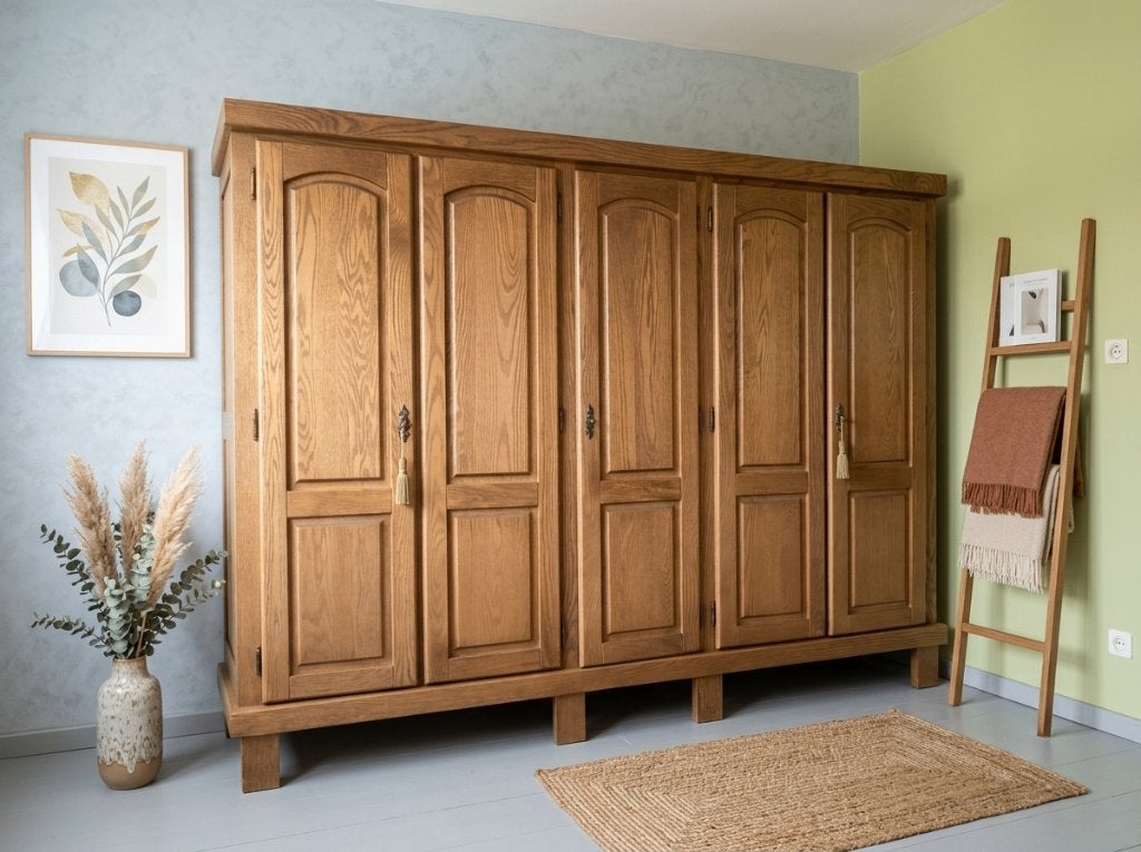 Houten kledingkast – 250 x 188 x 57, Ophalen, Met deur(en), Gebruikt, 150 tot 200 cm