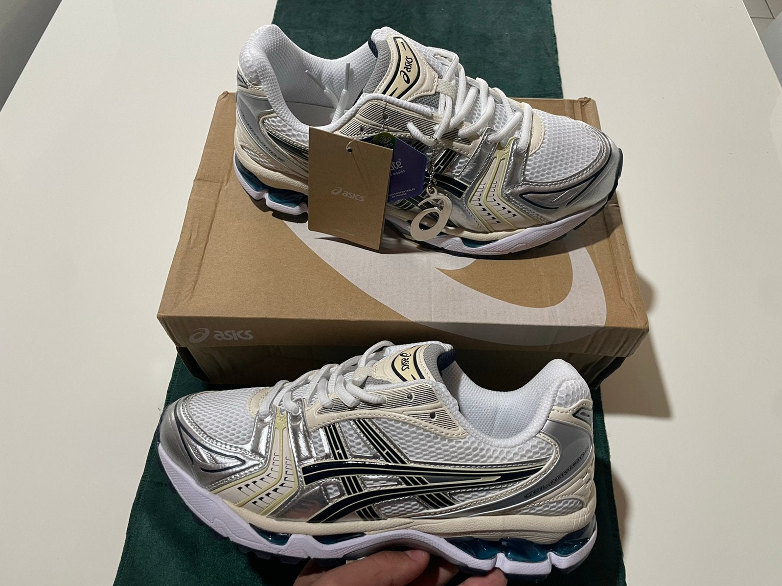 ASICS Gel-Kayano 14 silver/white/black, Ophalen, Wit, Nieuw, Sneakers