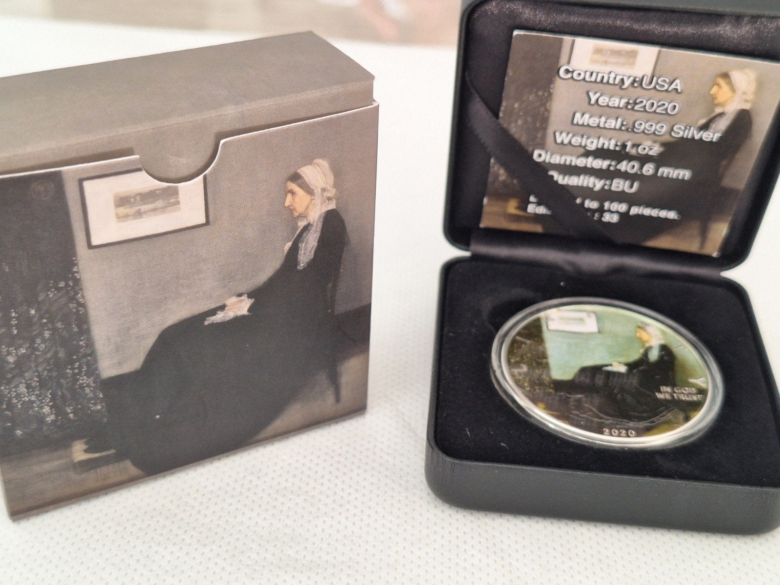 Whistler's Mother - Édition de 100 pièces seulement ! 1 once, Enlèvement ou Envoi, Argent