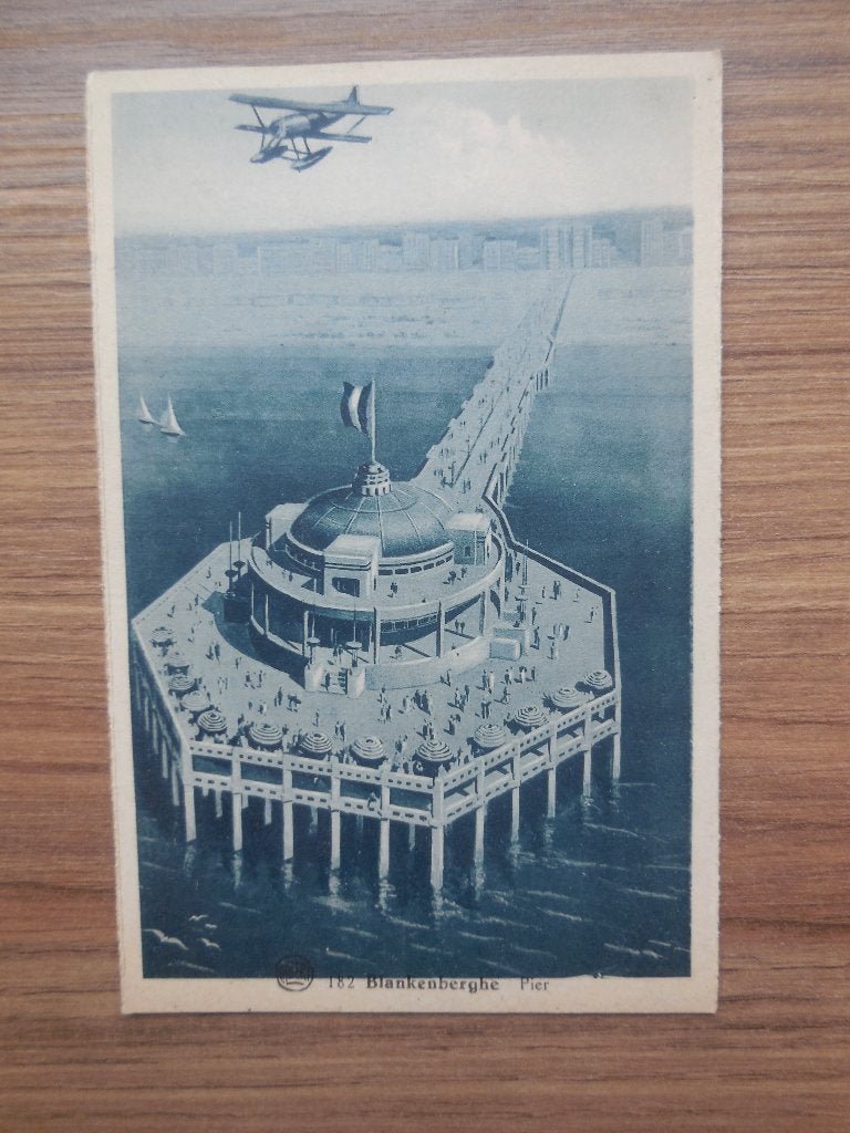 postkaart Blankenberge Pier, Ophalen of Verzenden, 1920 tot 1940, Ongelopen, West-Vlaanderen
