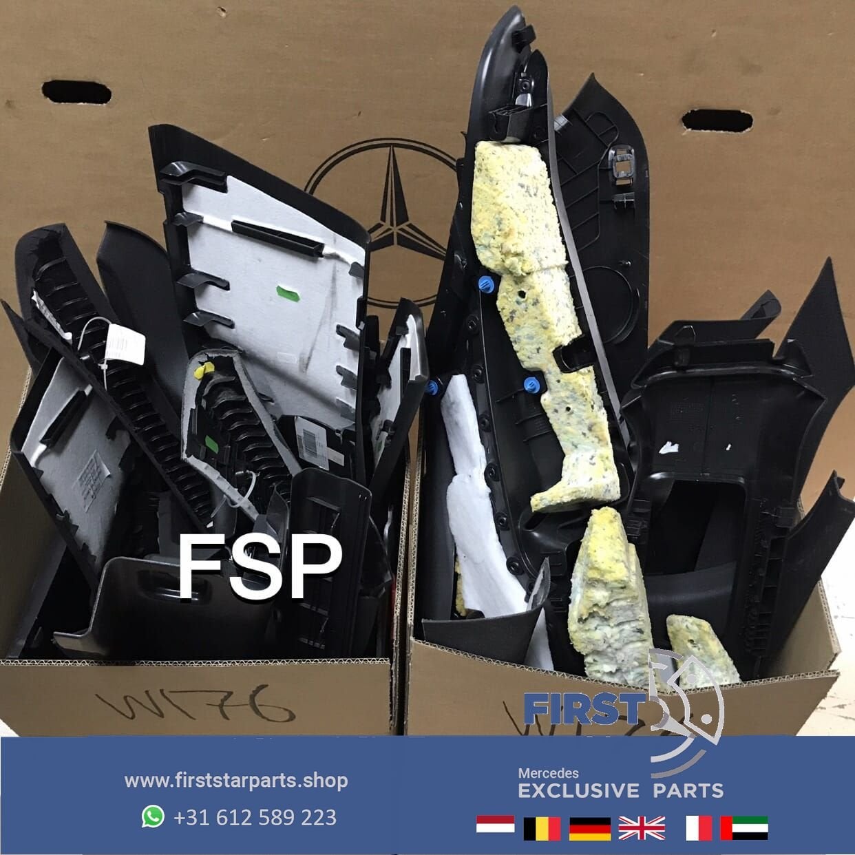 W176 INTERIEUR LIJSTEN SET ZWART Mercedes A KLASSE 2012-2018, Utilisé, -, -, Enlèvement ou Envoi