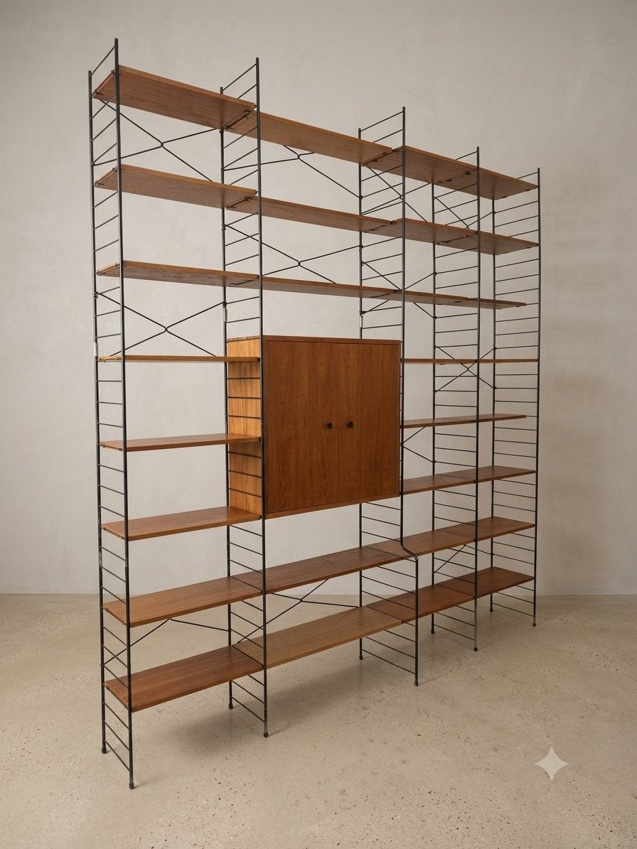 Bibliothèque Vintage XXL Wallunit 1960, Maison & Meubles, Vintage, Enlèvement
