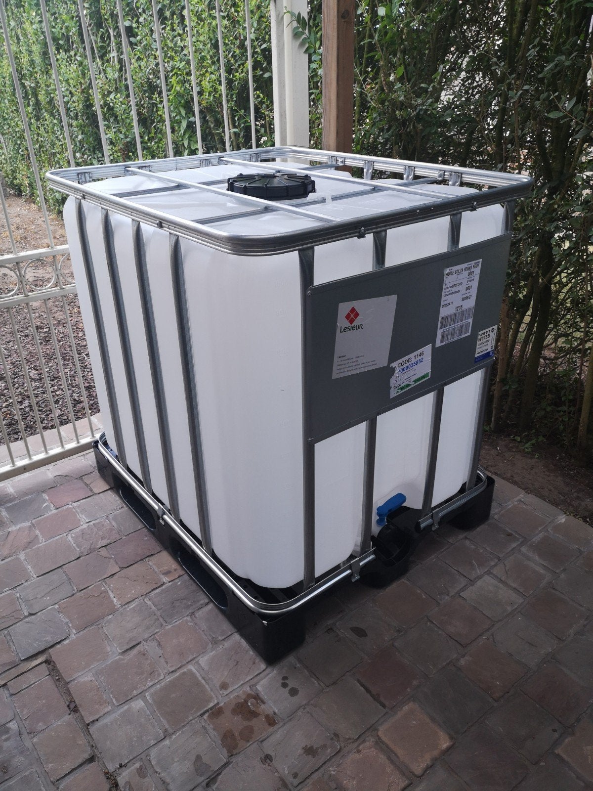 IBC container 1000l, Ophalen