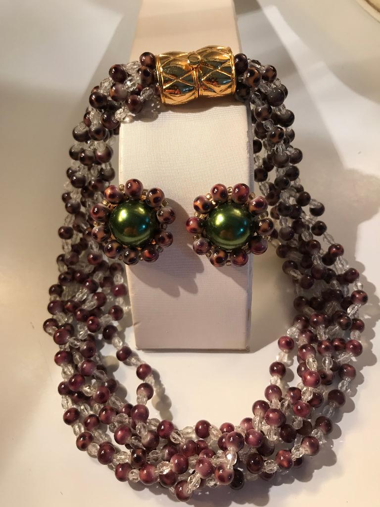 COLLIER et B.O. -Parure estivale-, Bijoux, Sacs & Beauté, Enlèvement ou Envoi, Neuf, Vert, Autres matériaux
