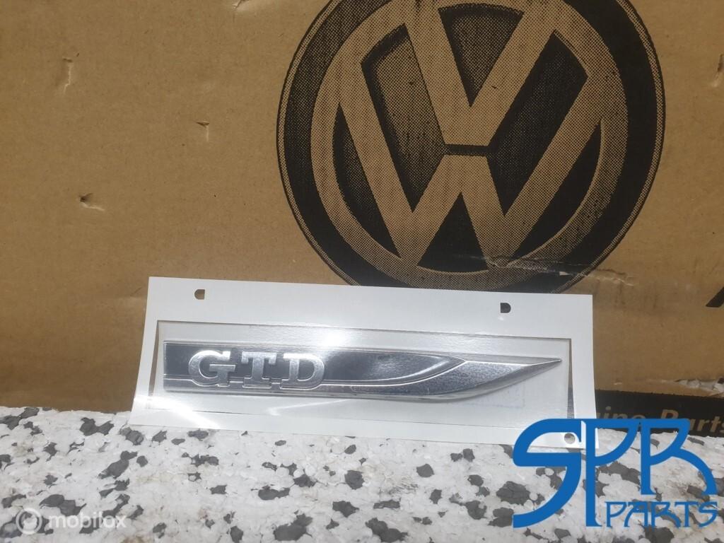 GOLF 7 GTD EMBLEEM STICKER LOGO spatbord rechts origineel, Neuf, Enlèvement ou Envoi, Volkswagen, Volkswagen