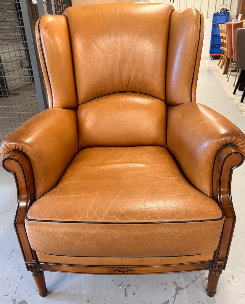 Art Deco schapenleren fauteuil Gedelux Made in Holland, Maison & Meubles, Enlèvement, Utilisé, Bois