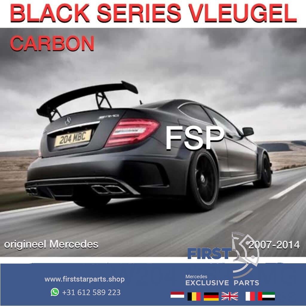 W205 C204 C63 AMG BLACK SERIES VLEUGEL CARBON SPOILER 2007-2, Arrière, Haillon arrière, Utilisé, -