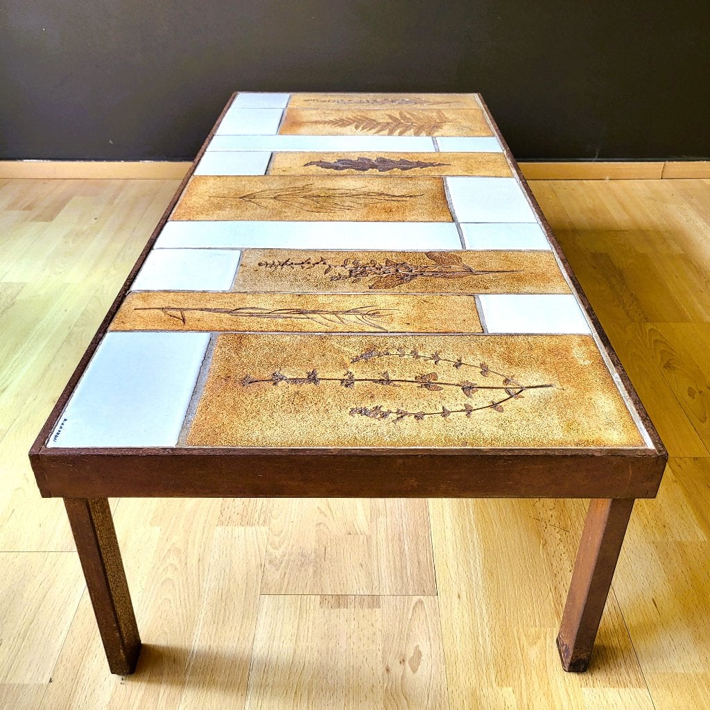 Table basse Roger Capron, Maison & Meubles, Enlèvement ou Envoi, Comme neuf, Rectangulaire, Design 70"