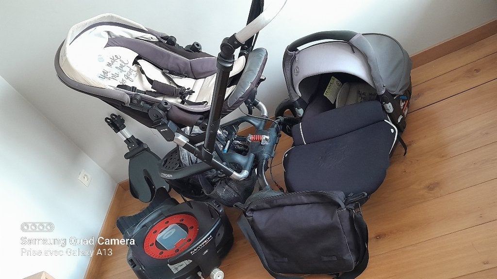 Poussette Jane: poussette+cosy+isofix+nacelle+buggyboard+sac, Gebruikt, Met reiswieg, Ophalen, Kinderwagen