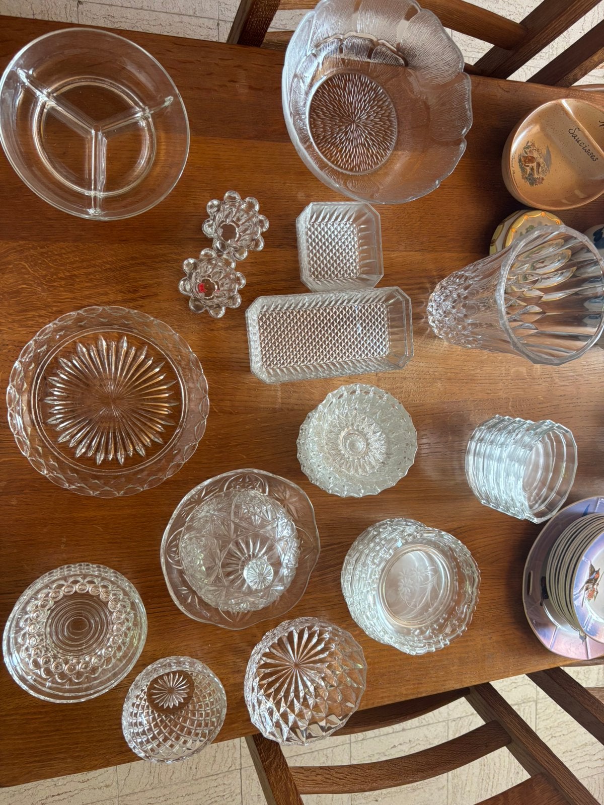 Lot vaiselle cristal et verre, Enlèvement