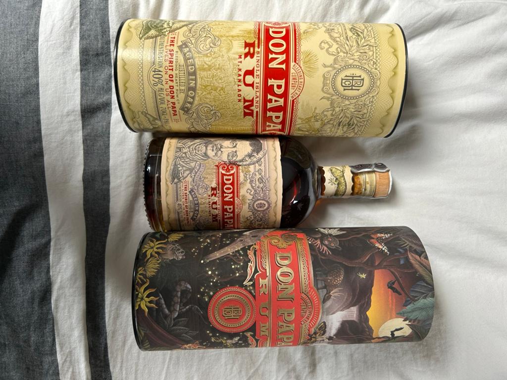7x Don Papa Single Island + 6x canisters, Verzamelen, Wijnen, Ophalen of Verzenden