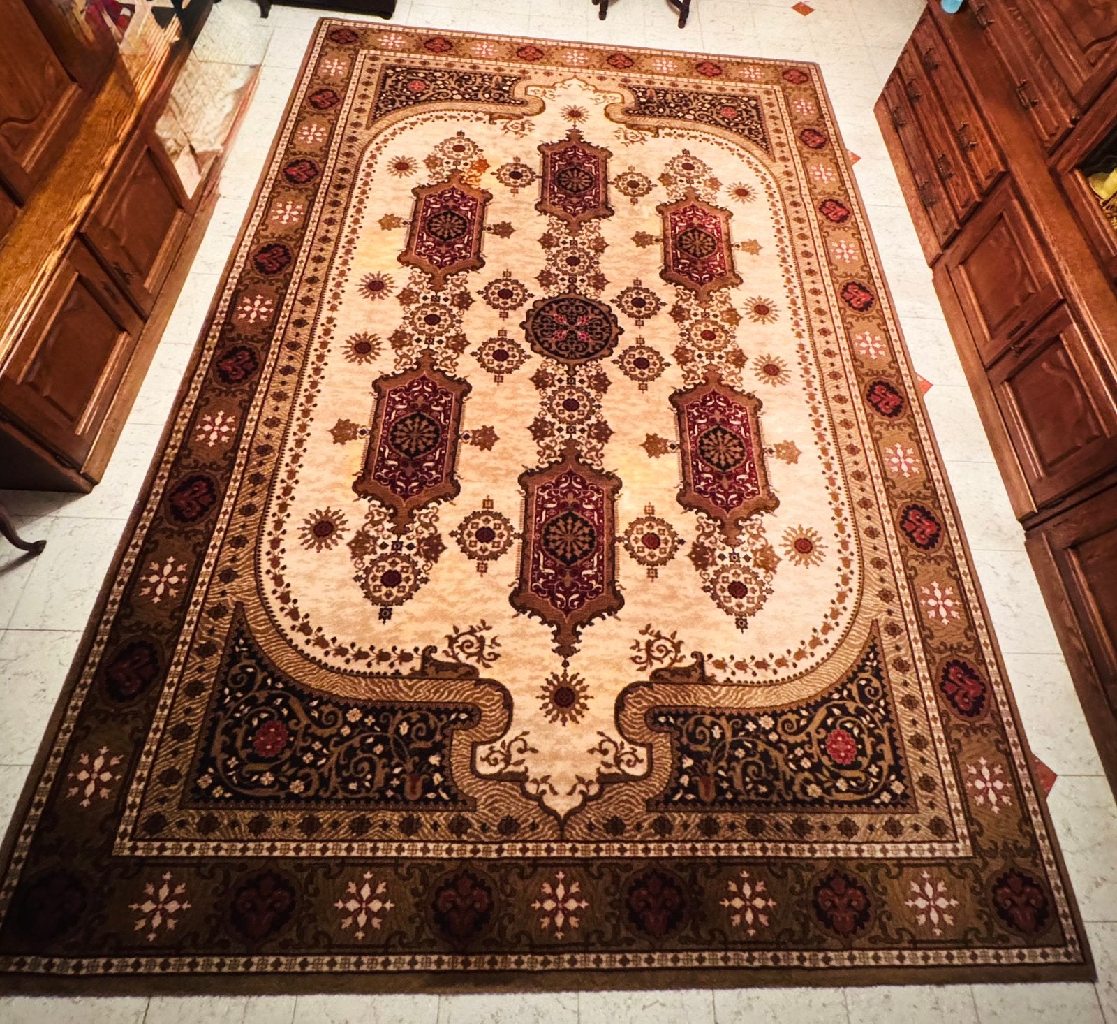 Grand tapis Louis De Poortere Mossoul - 350  250 cm, Huis en Inrichting, Ophalen, Gebruikt, 200 cm of meer, 200 cm of meer