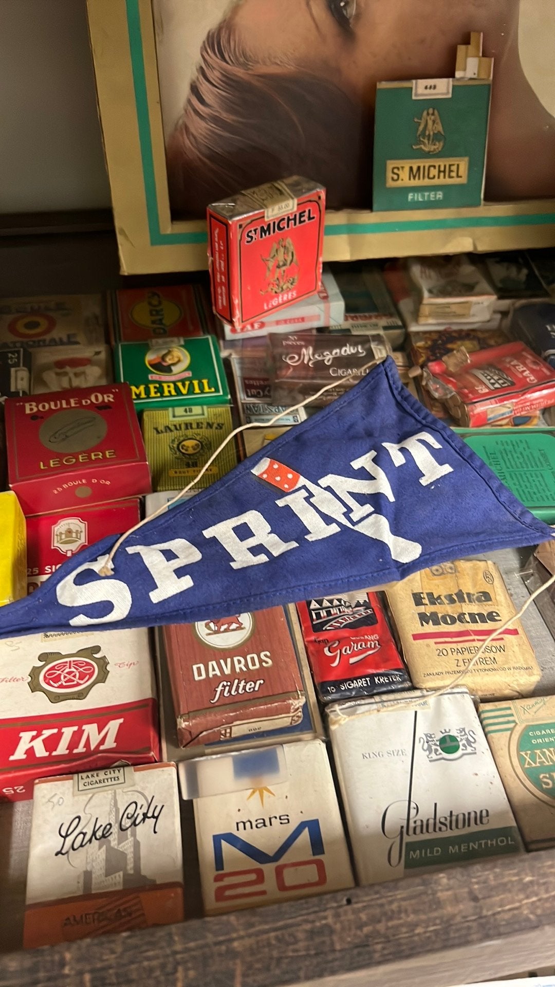 Ancien drapeau de vélo, cigarettes Sprint, Collections, Enlèvement ou Envoi, Comme neuf