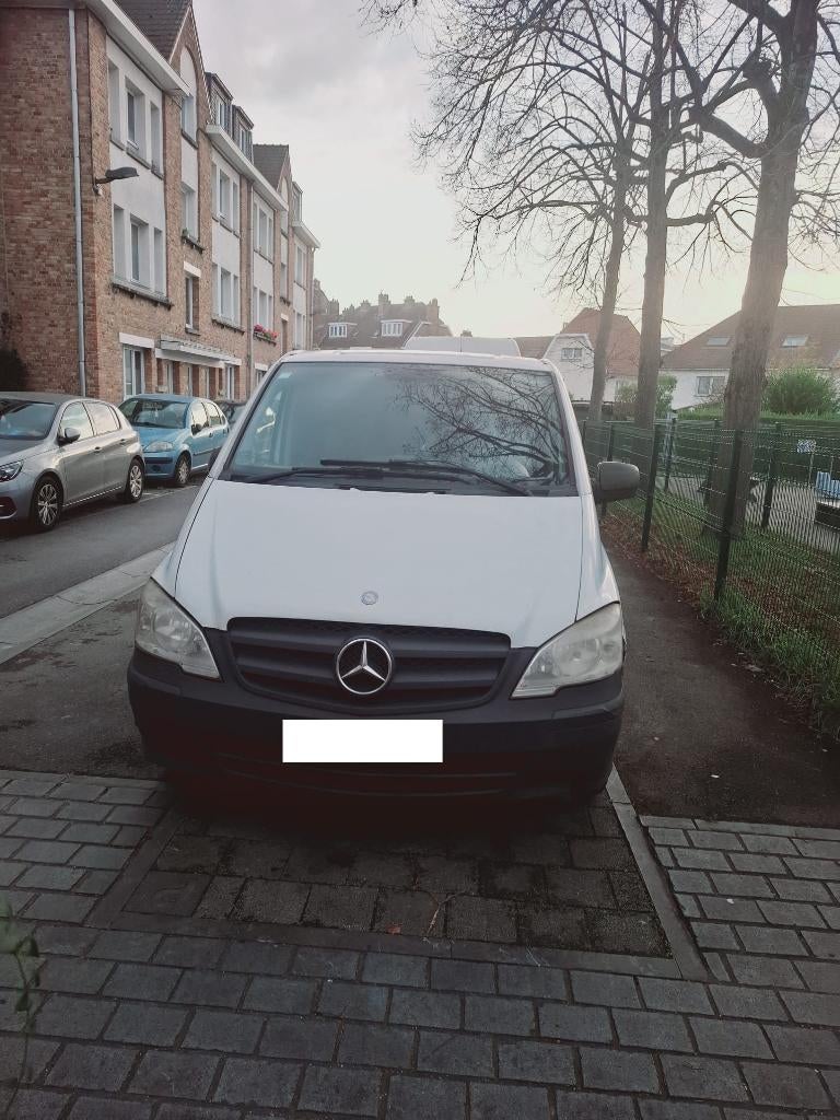 Mercedes Vito Lang Chassis, Auto's, Automaat, Zwart, Wit, Diesel