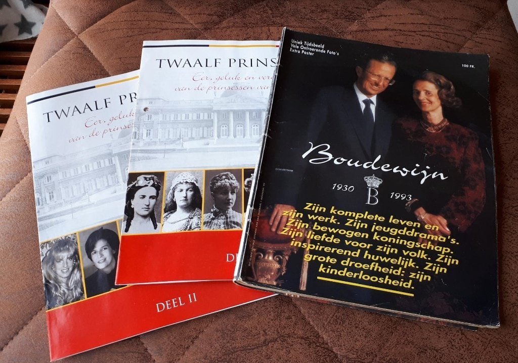Boudewijn 1930-1993 + twaalf prinsessen deel I-deel II, Verzamelen, Verzenden, Gebruikt, Tijdschrift of Boek