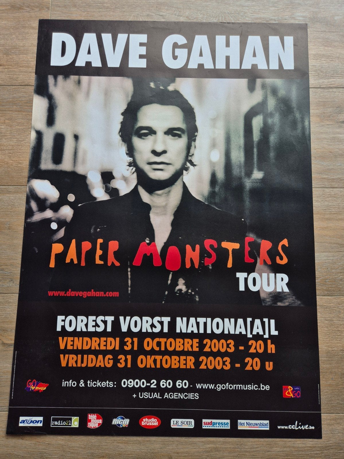 Affiche du concert de Dave Gahan 2003, Enlèvement ou Envoi, Comme neuf, Musique