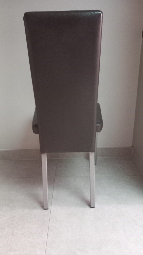 4 stoelen te koop, Comme neuf, Brun, Enlèvement, Cuir