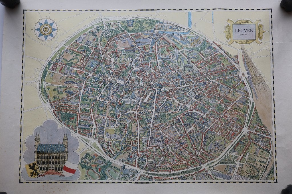 stadskaart LEUVEN anno 1983, Taeymans, Verzenden, 1800 tot 2000, België