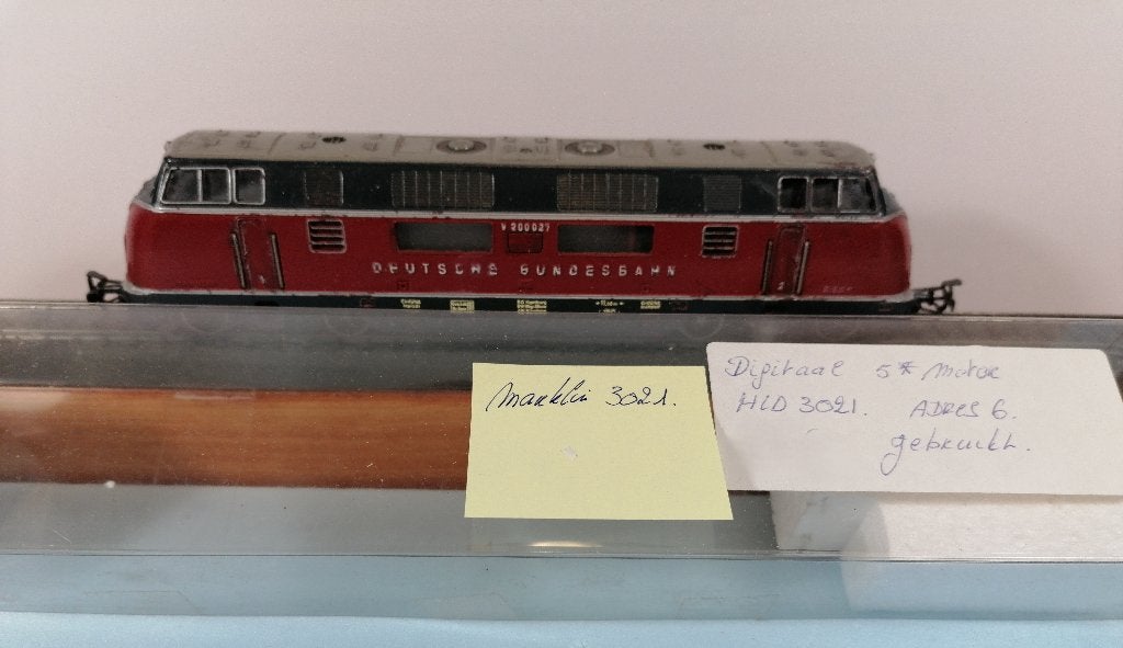 Marklin 3021 Dieselloc DB schaal HO, Wisselstroom, Gebruikt, Locomotief, Ophalen of Verzenden