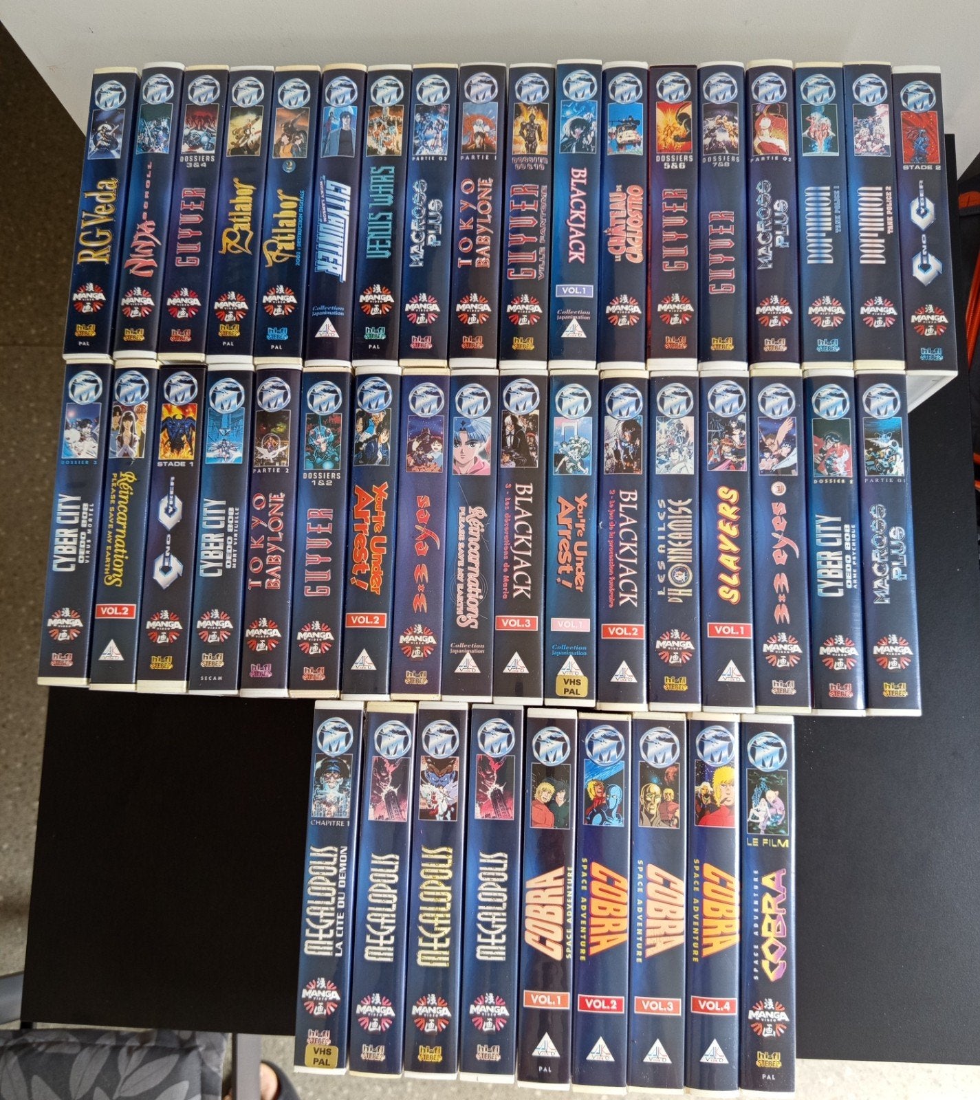 Lot de 44 VHS Manga Mania, Enlèvement
