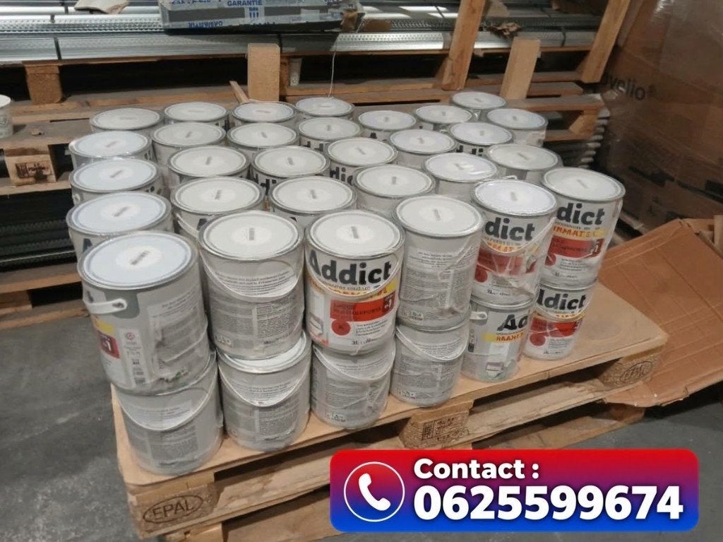 Peinture blanc glycero satin /brillante 3L livraison gratuit, Bricolage & Construction, Enlèvement ou Envoi, Blanc, Peinture