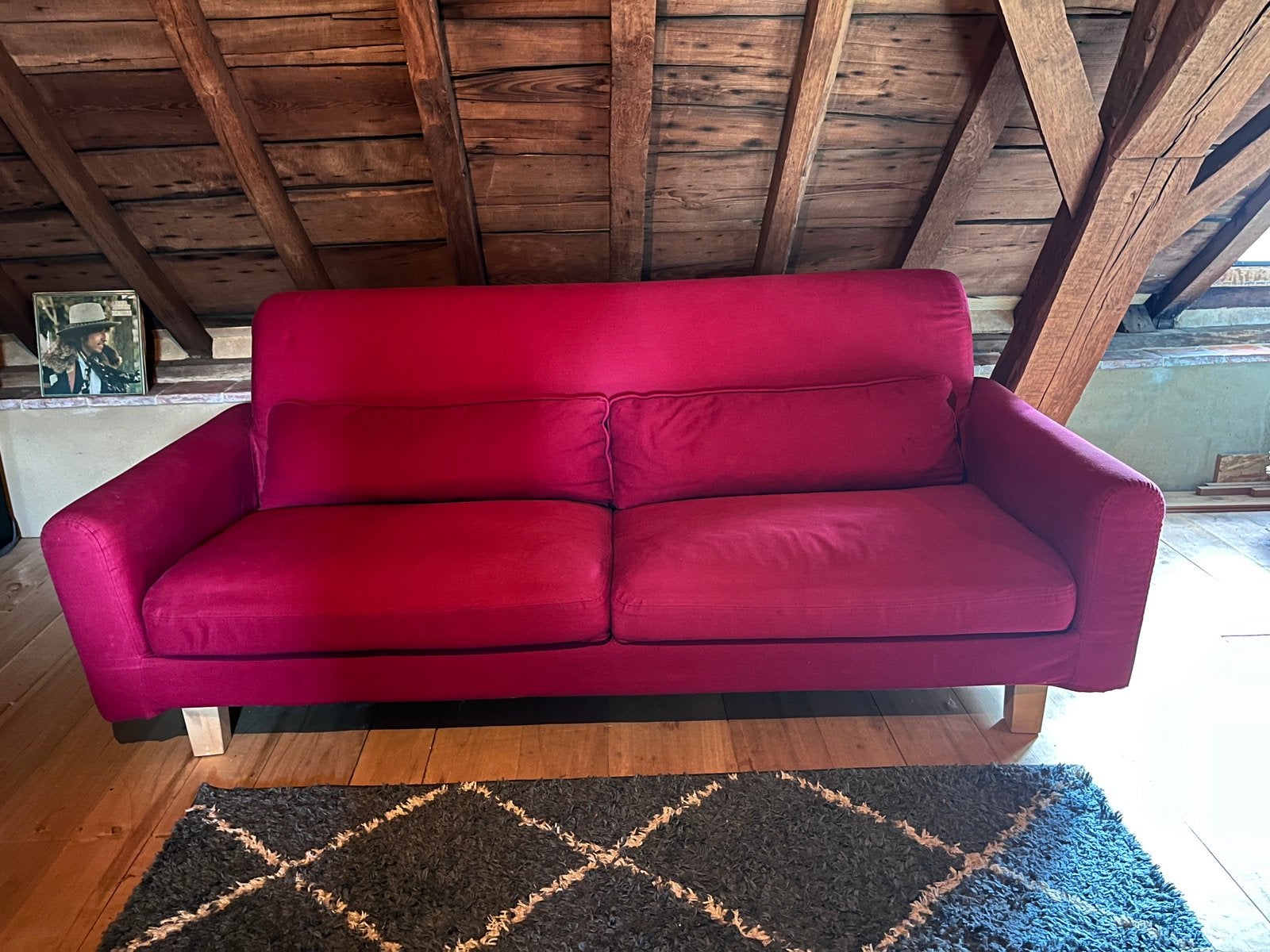 Canapé Ikea rouge, Enlèvement ou Envoi, Comme neuf