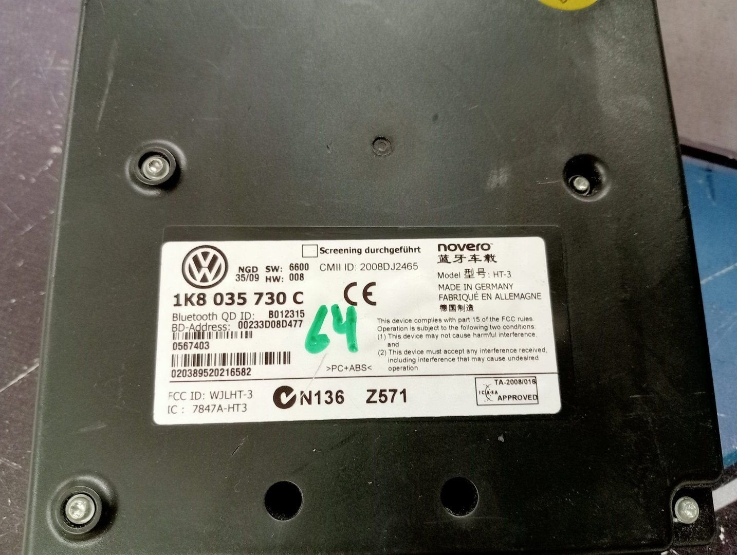 COMPUTER TELEFOON Volkswagen Polo V (6R) (1k8035730C, Volkswagen, -, Utilisé, -