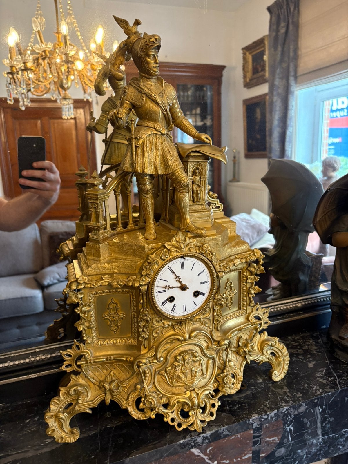 Horloge en bronze, Antiquités & Art, Enlèvement