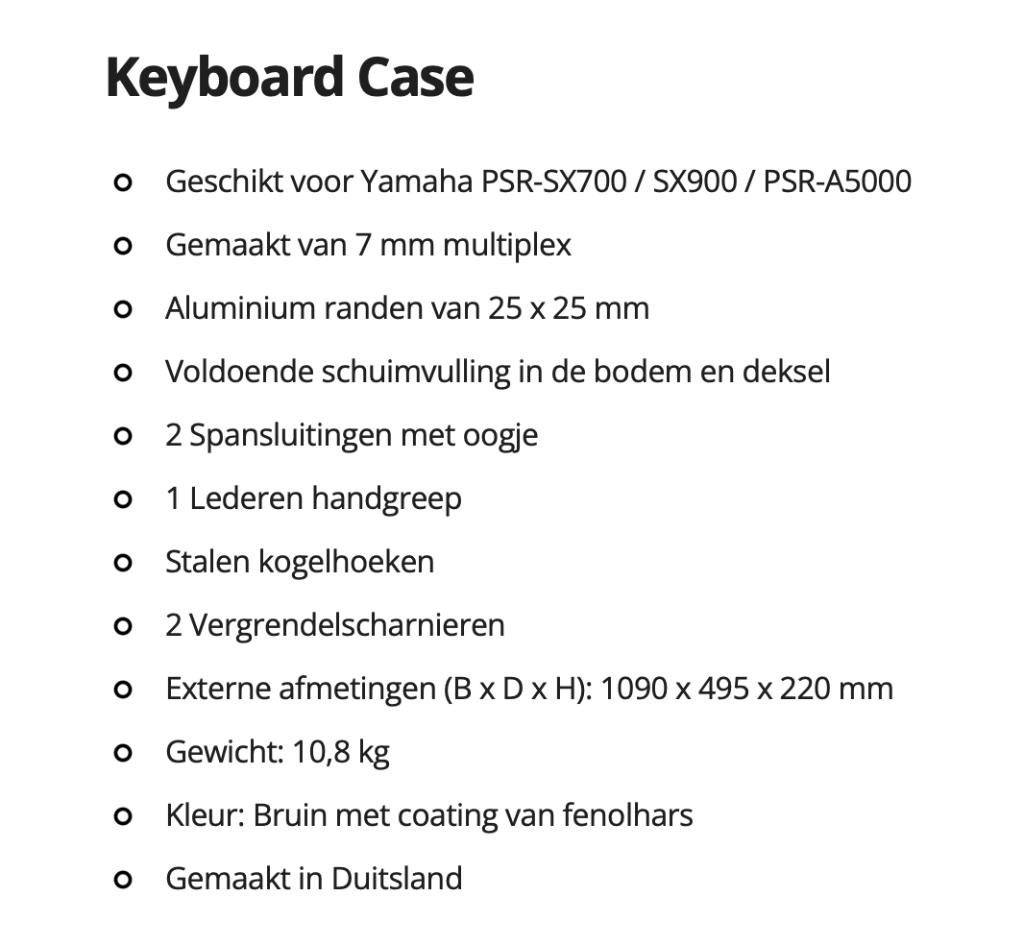 Thon Keyb.Case PSR-SX700/SX900 Wood, Muziek en Instrumenten, Ophalen, Nieuw, Keyboard of Synthesizer