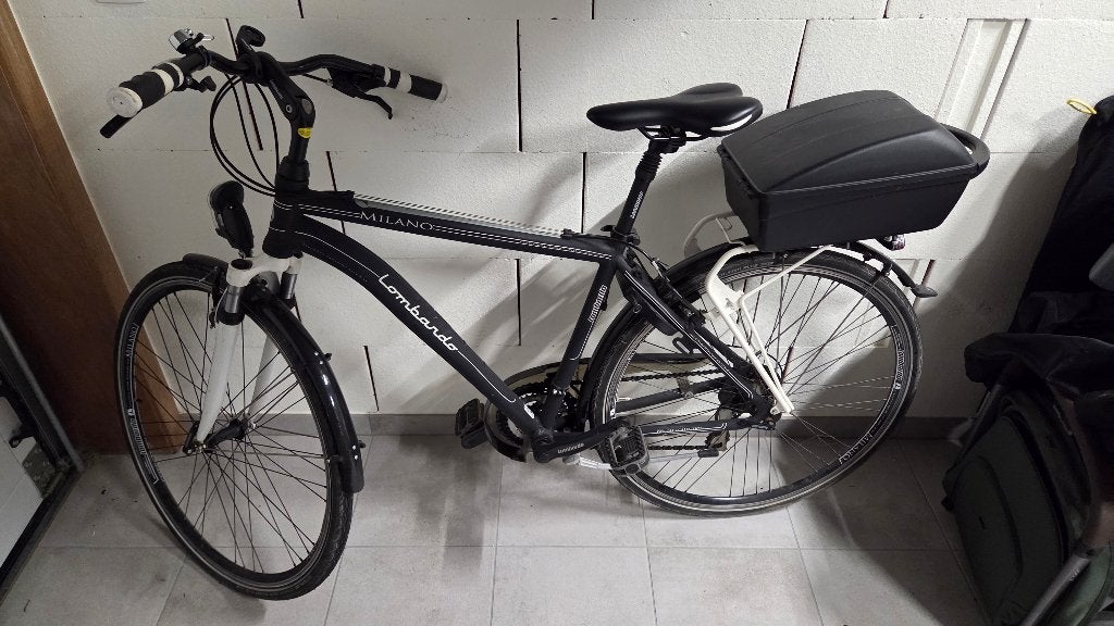 Herenfiets Lombardo Milano framemaat 48cm, Fietsen en Brommers, Gebruikt, Velgrem, Versnellingen, Minder dan 49 cm