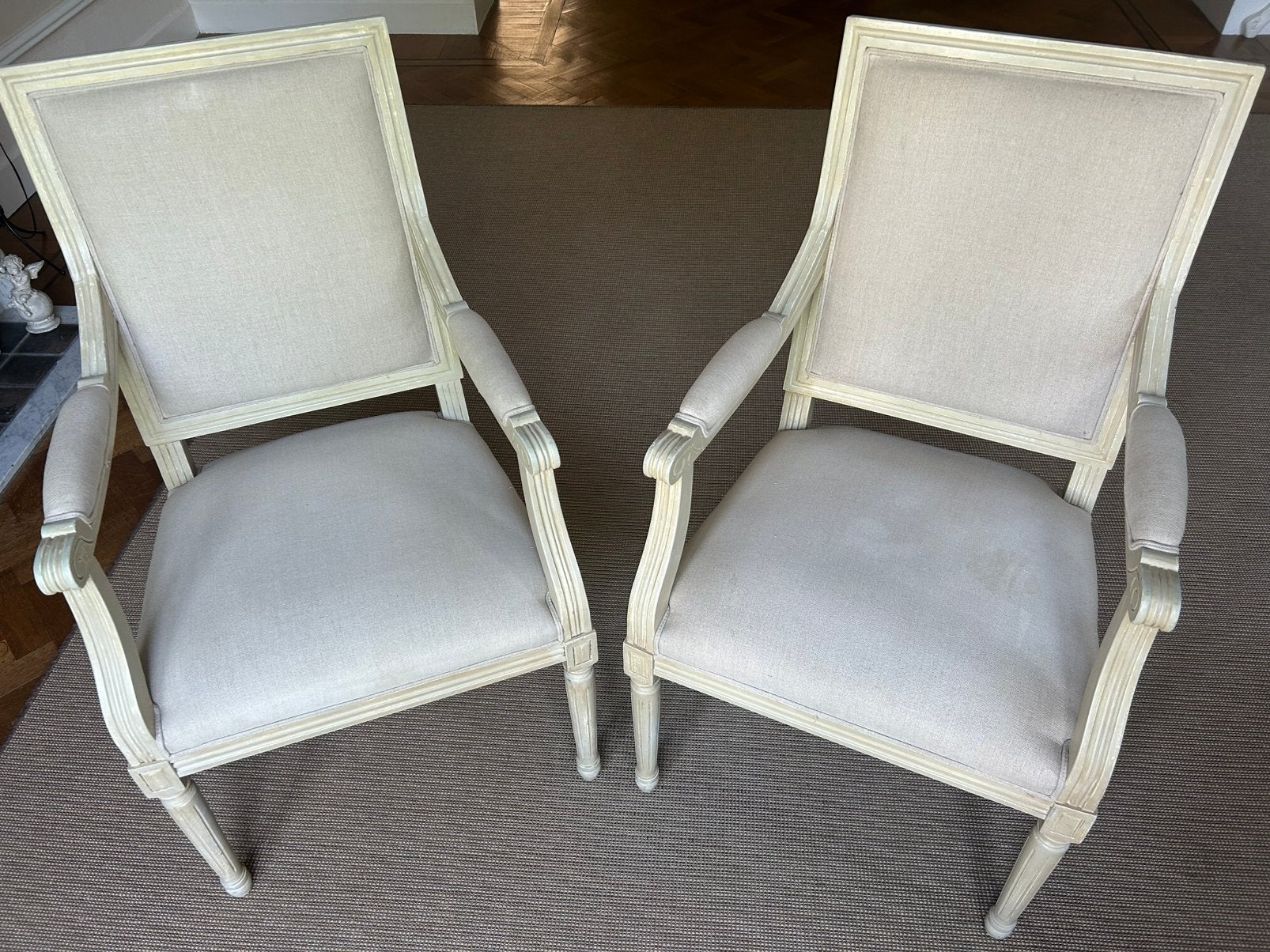 2 fauteuils de style Louis XVI, Enlèvement, Comme neuf, Bois