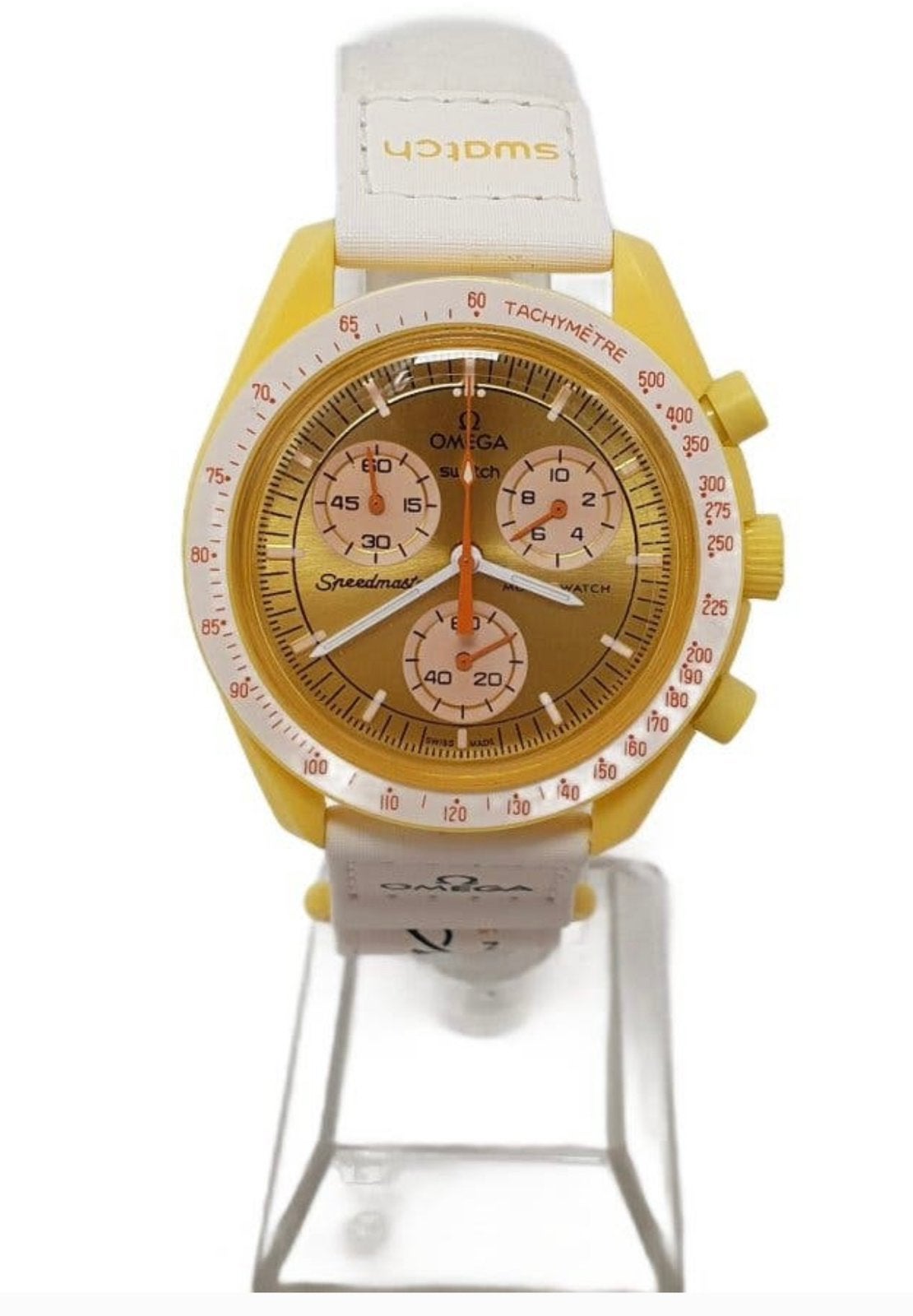 Nette Omega x Swatch Mission to the Sun, Ophalen of Verzenden, Zo goed als nieuw, Polshorloge, Omega
