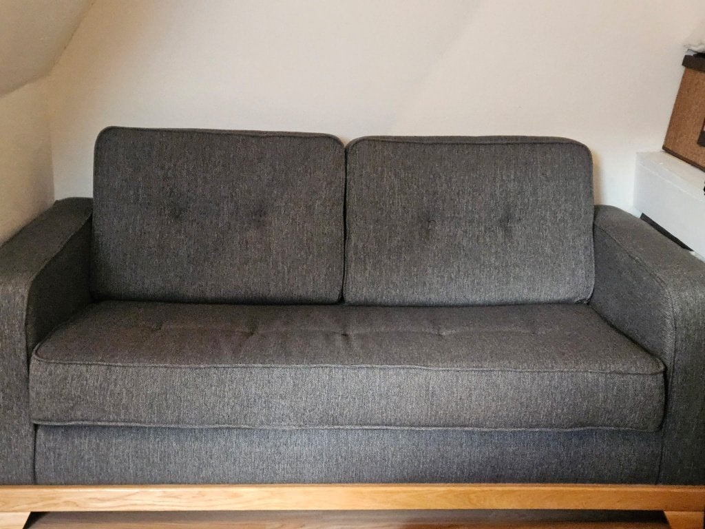 canapé convertible, Maison & Meubles, 90 cm, Gris, Comme neuf, Enlèvement