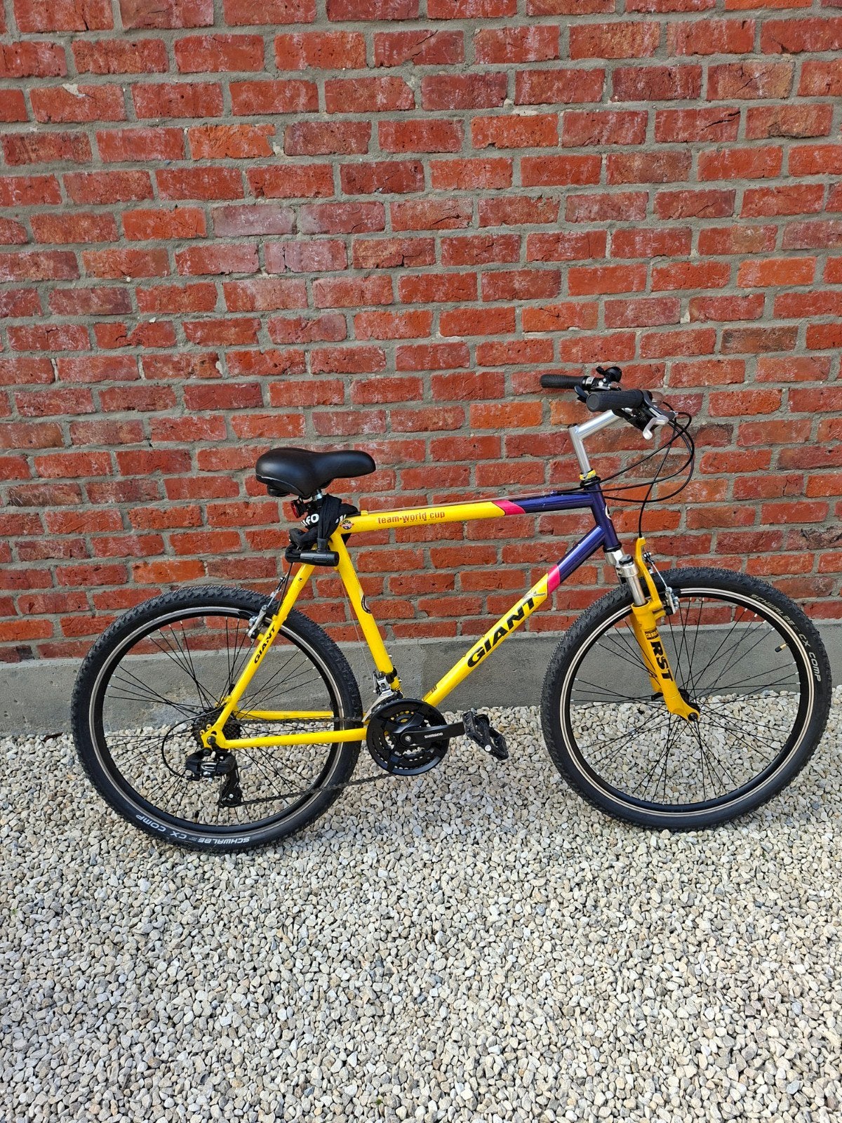 Fiets Giant team world cup geel maat L, Enlèvement, Giant