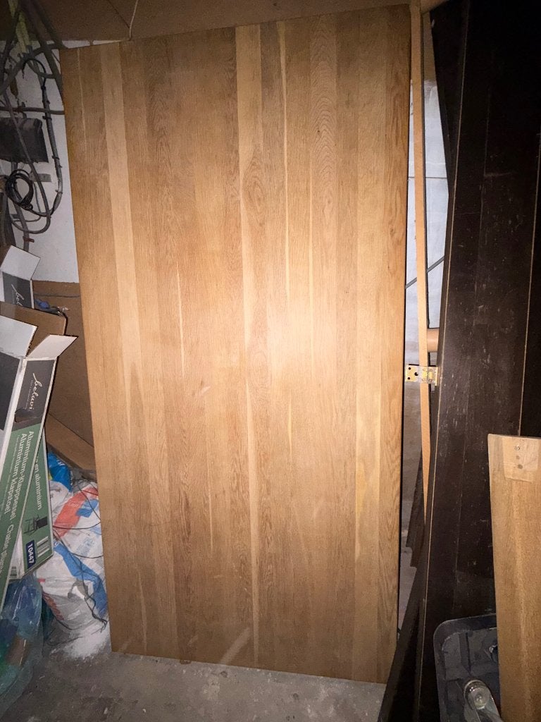 Schitterende hoge tafel in massief eikenhout, Ophalen