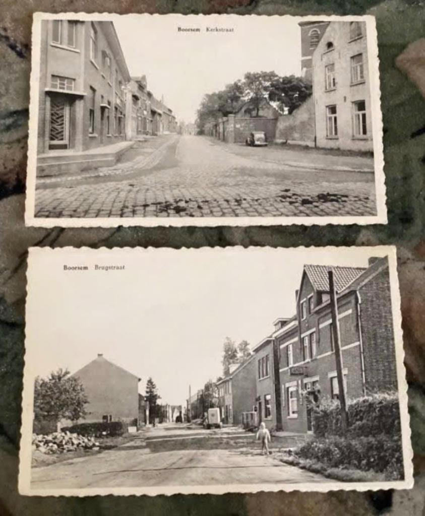 2 postkaarten Boorsem Kerkstraat - Brugstraat, Enlèvement ou Envoi, Limbourg