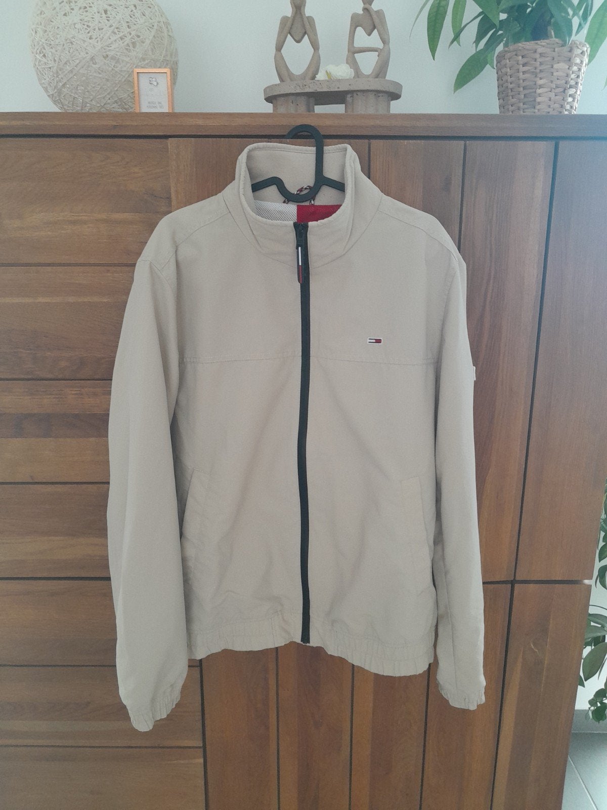 Tommy Hilfiger beige jas maat L, Maat 52/54 (L), Verzenden, Beige, Tommy Hilfiger