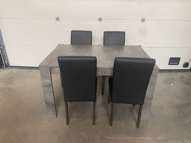 (35) Verlengbare tafel met zijn 4 stoelen., Enlèvement, Comme neuf