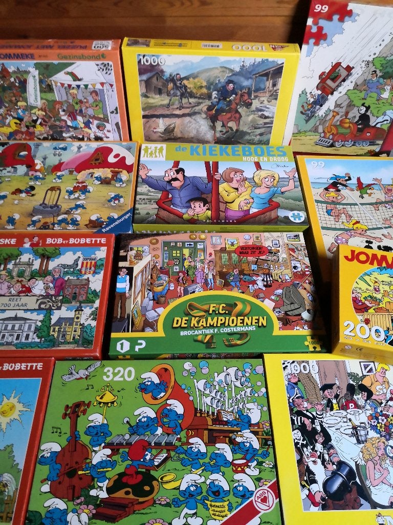 Stripfiguren puzzels uit te kiezen, Ophalen