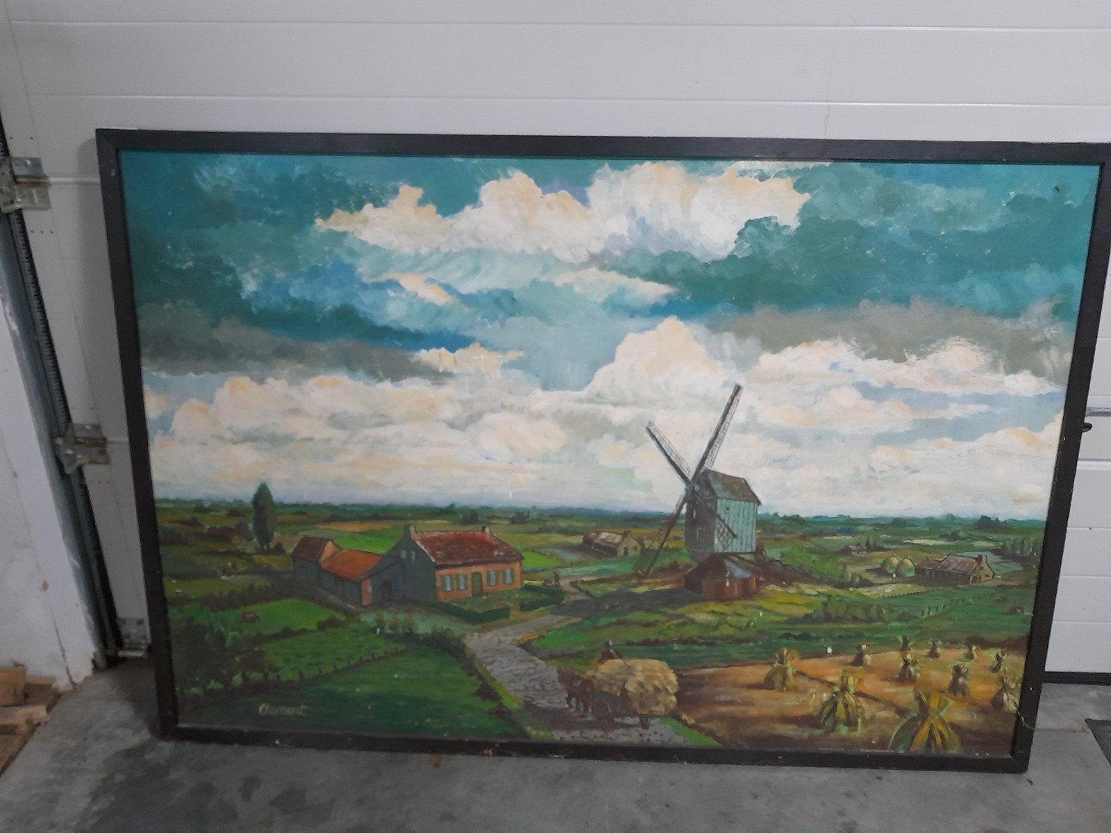 schilderij kempisch landschap met windmolen, Ophalen, Landschap