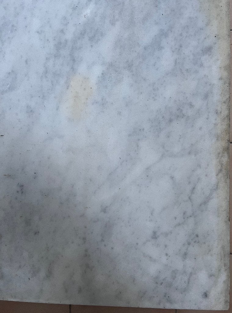 Plateau en marbre blanc veine carrare table (101x49), 100 à 150 cm, Utilisé, Moins de 50 cm, Classique / Vintage / Rétro
