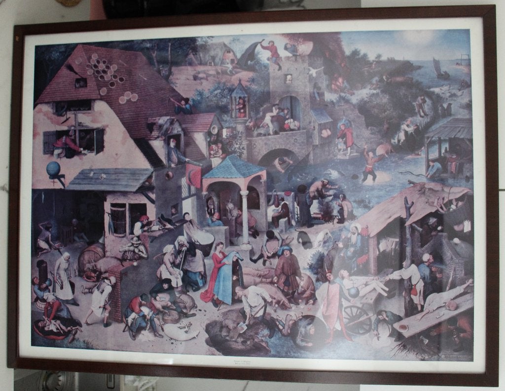 Pieter Bruegel de Oude - Nederlandse Spreekwoorden - print, Antiek en Kunst, Kunst | Schilderijen | Klassiek, Ophalen, Overige stijlen