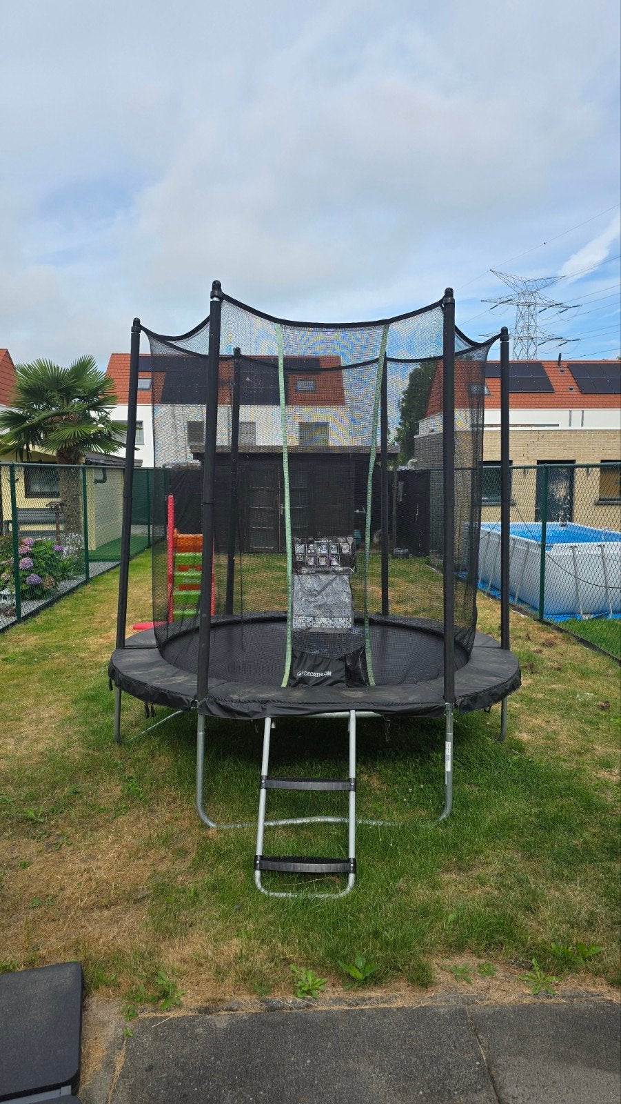 Domyos ronde trampoline met veiligheidsnet, Enlèvement, Utilisé
