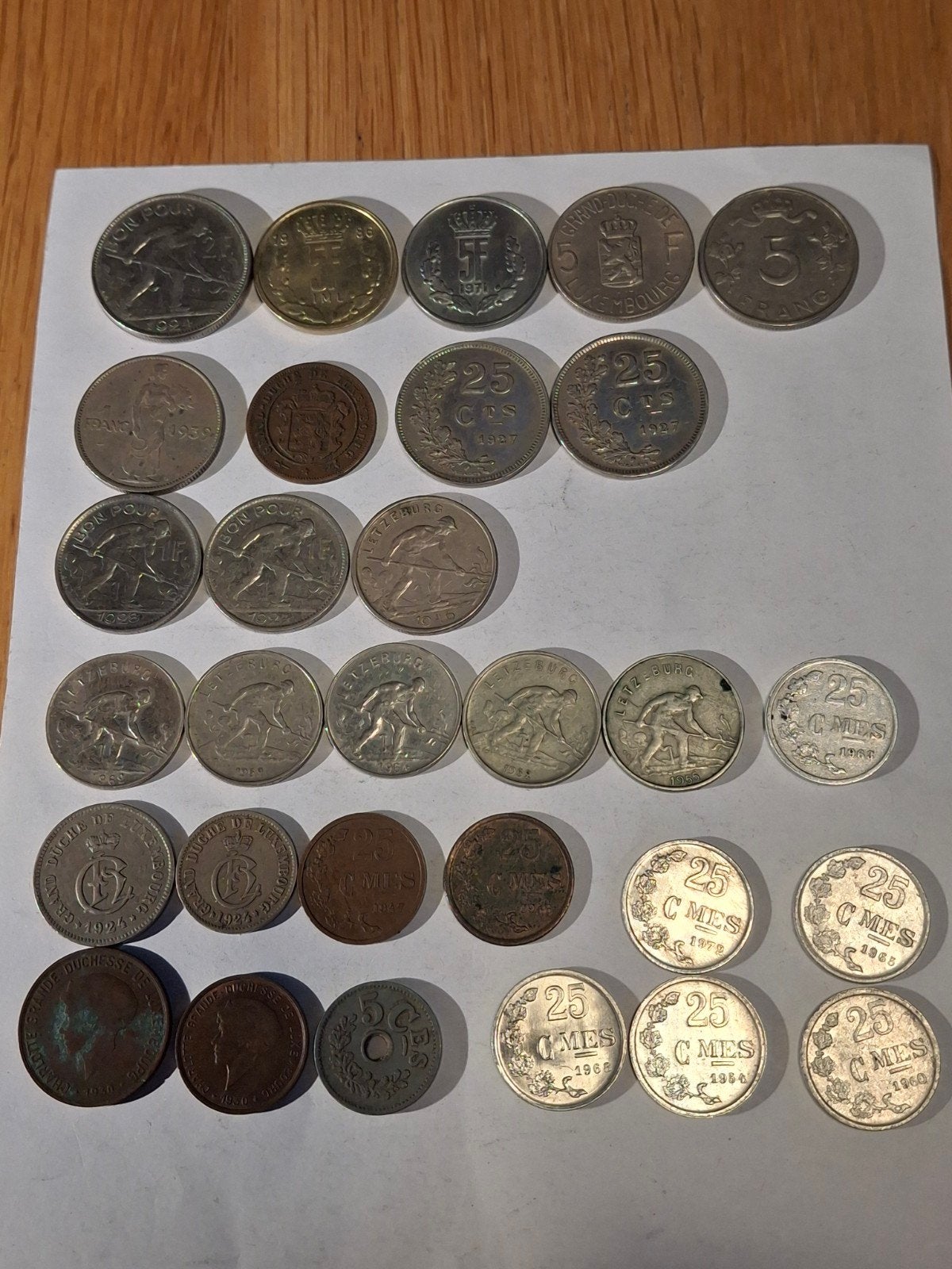 Muntfn uit luxemburg, Ophalen of Verzenden, Munten