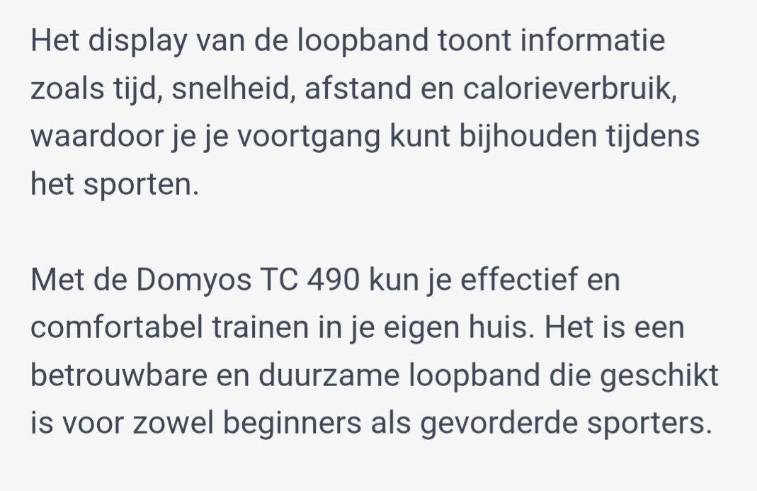 Loopband Domyos TC490