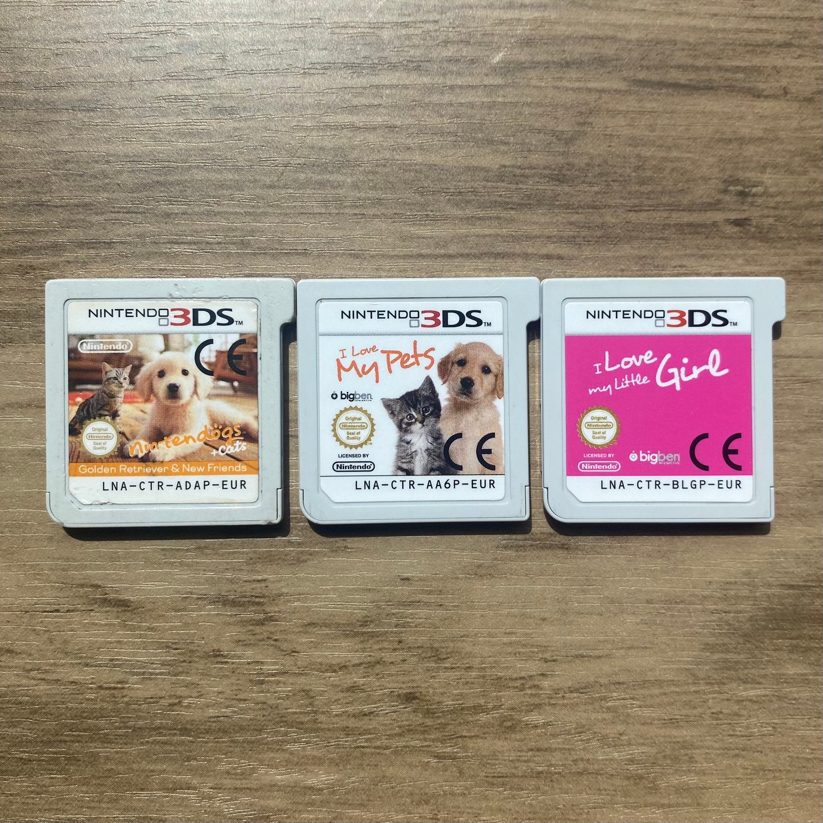 Jeux 3DS :Nintendo Dogs,I Love My Pets,I Love My Little Girl, Enlèvement ou Envoi, Comme neuf