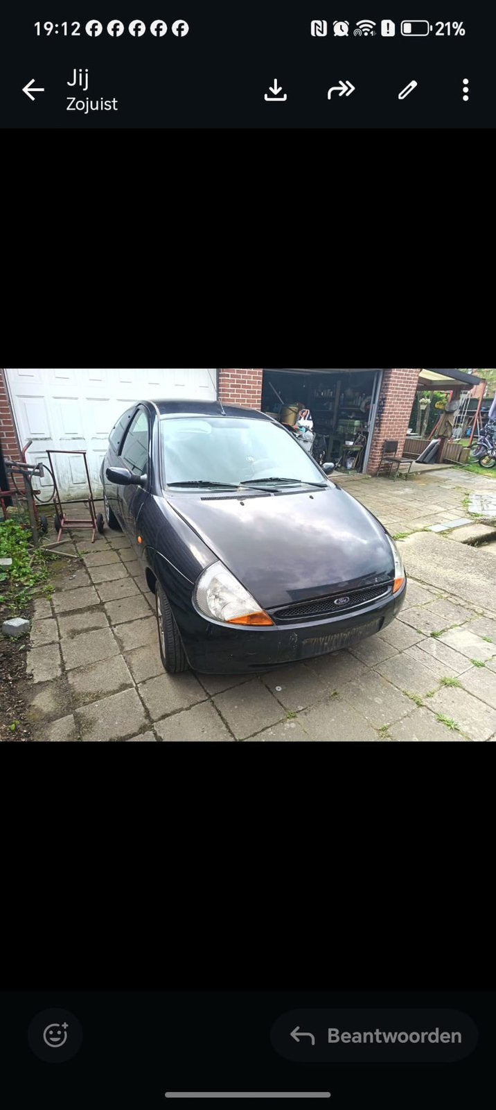 Ford ka  2008 200’dkm nieuwe banden rijdt prima, Auto-onderdelen, Ophalen of Verzenden, Ford