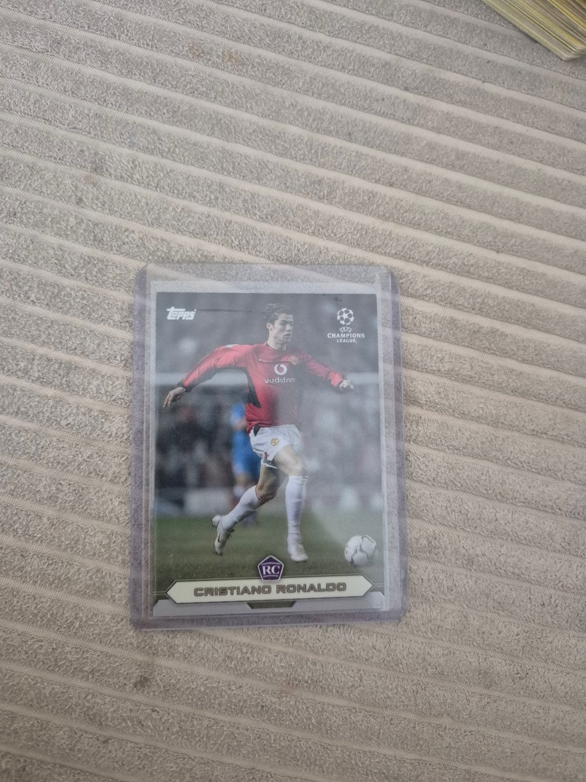 Topps kaart Ronaldo, Ophalen