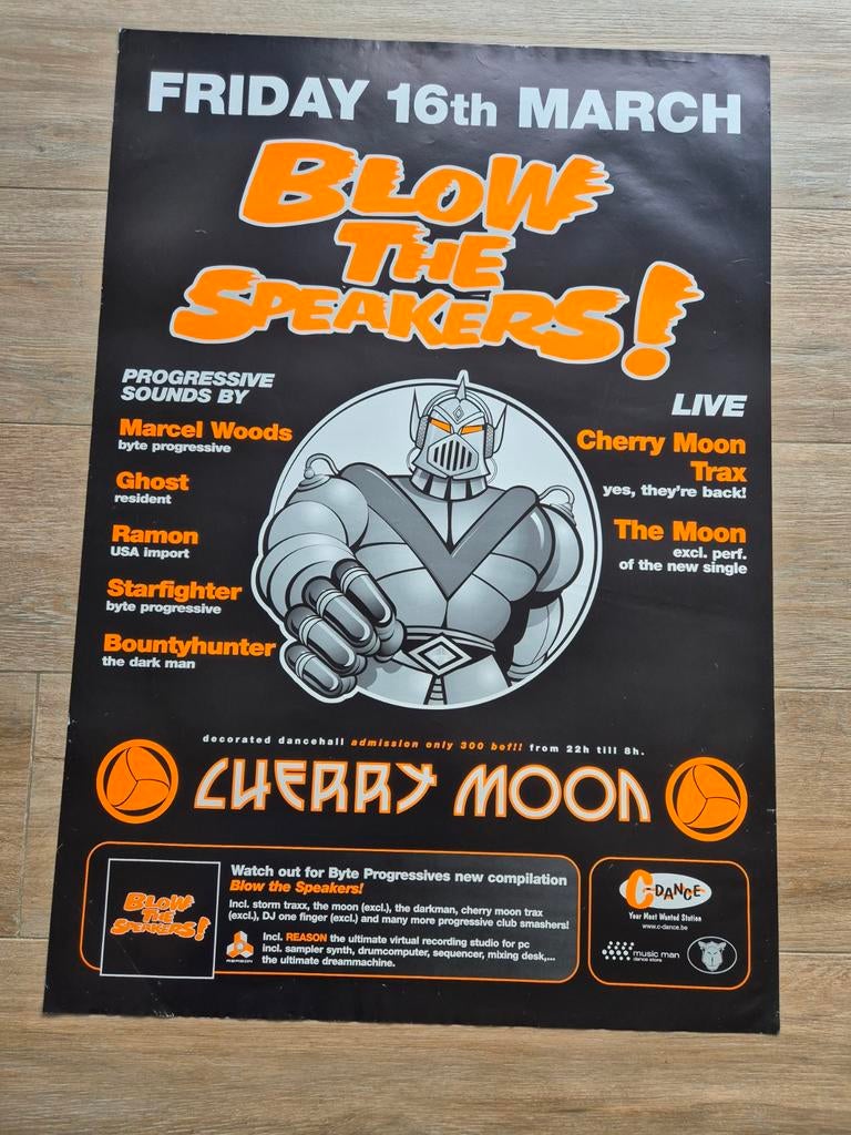 Concert poster Cherry Moon Blows The Speakers, Verzamelen, Ophalen of Verzenden, Zo goed als nieuw, Muziek